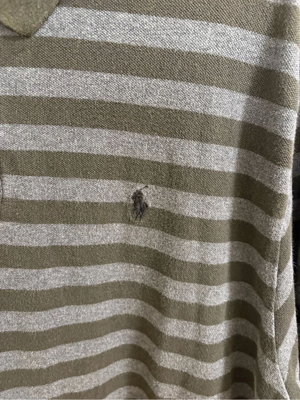 Polo Ralph Lauren gray striped polo shirt